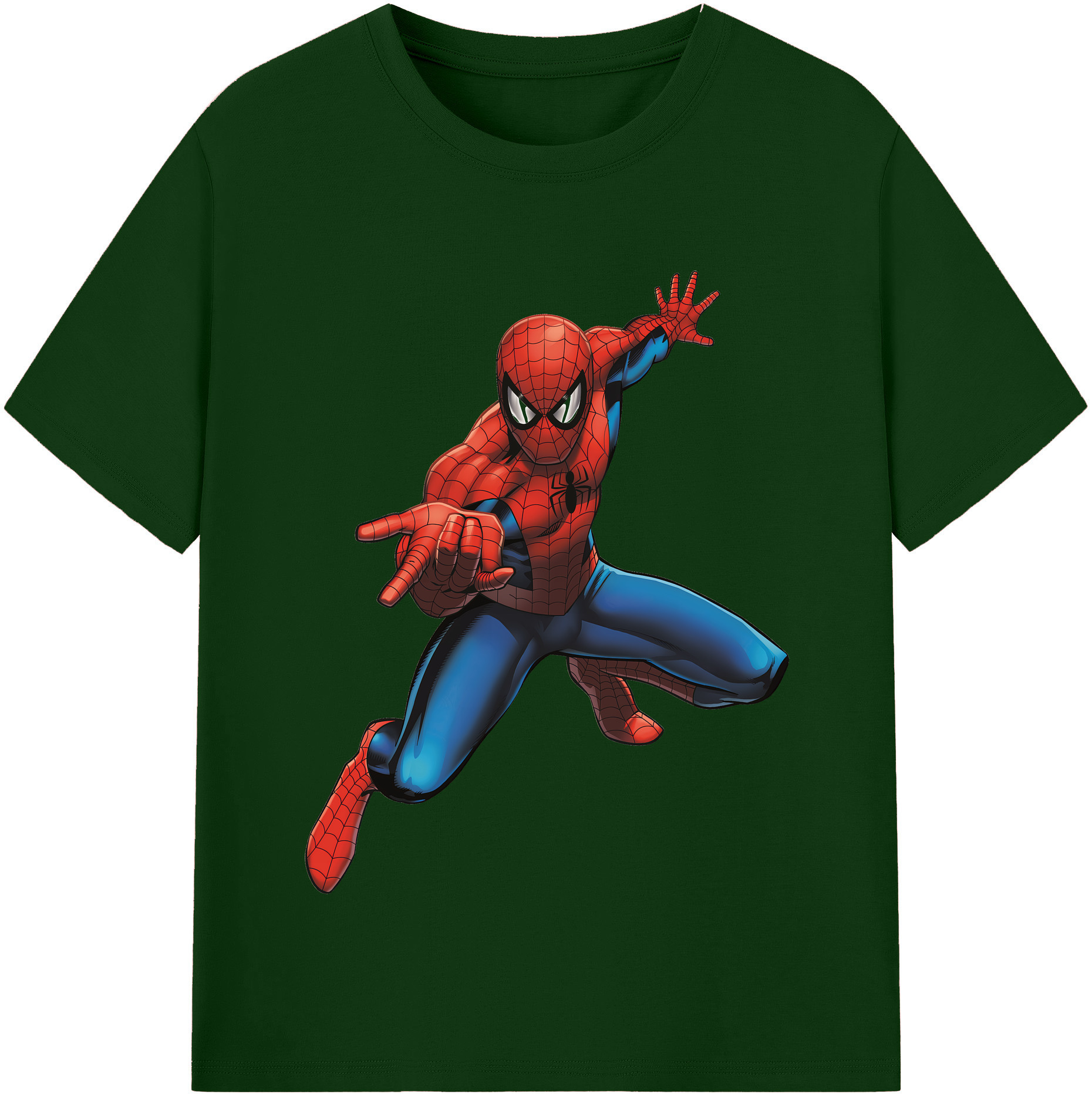 （画像用） Spider Man スパイダーマン 綿100％半袖Tシャツ（フロントプリント）